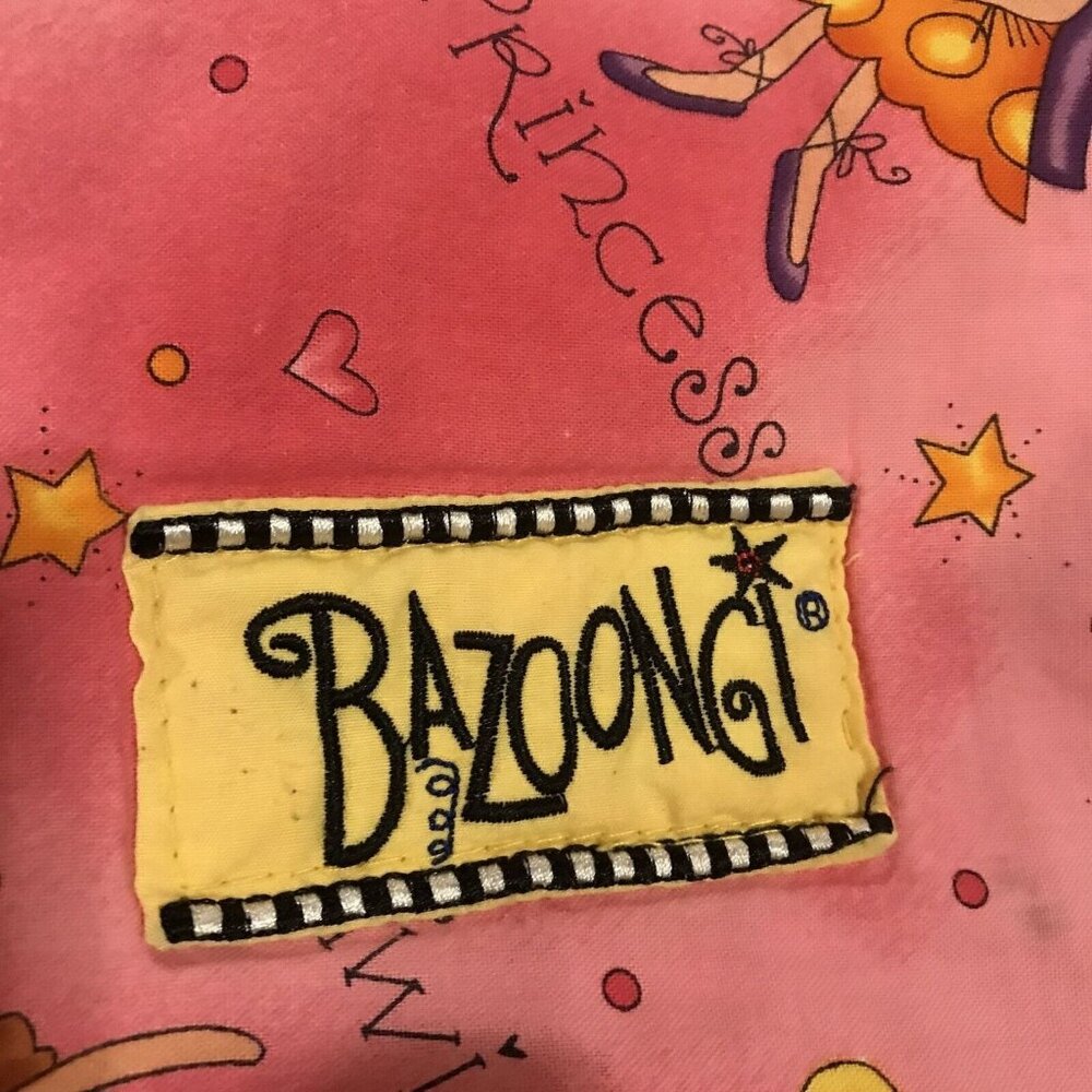 Vtg Bazoongi Sweet Princess Sleeping Bag  Pink & Yellow Print 52X27" Sleepovers - Picture 2 of 9